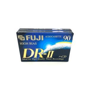 Fuji DR-II High Bias 90 Set of 2 Audio Cassette Tapes New Sealed